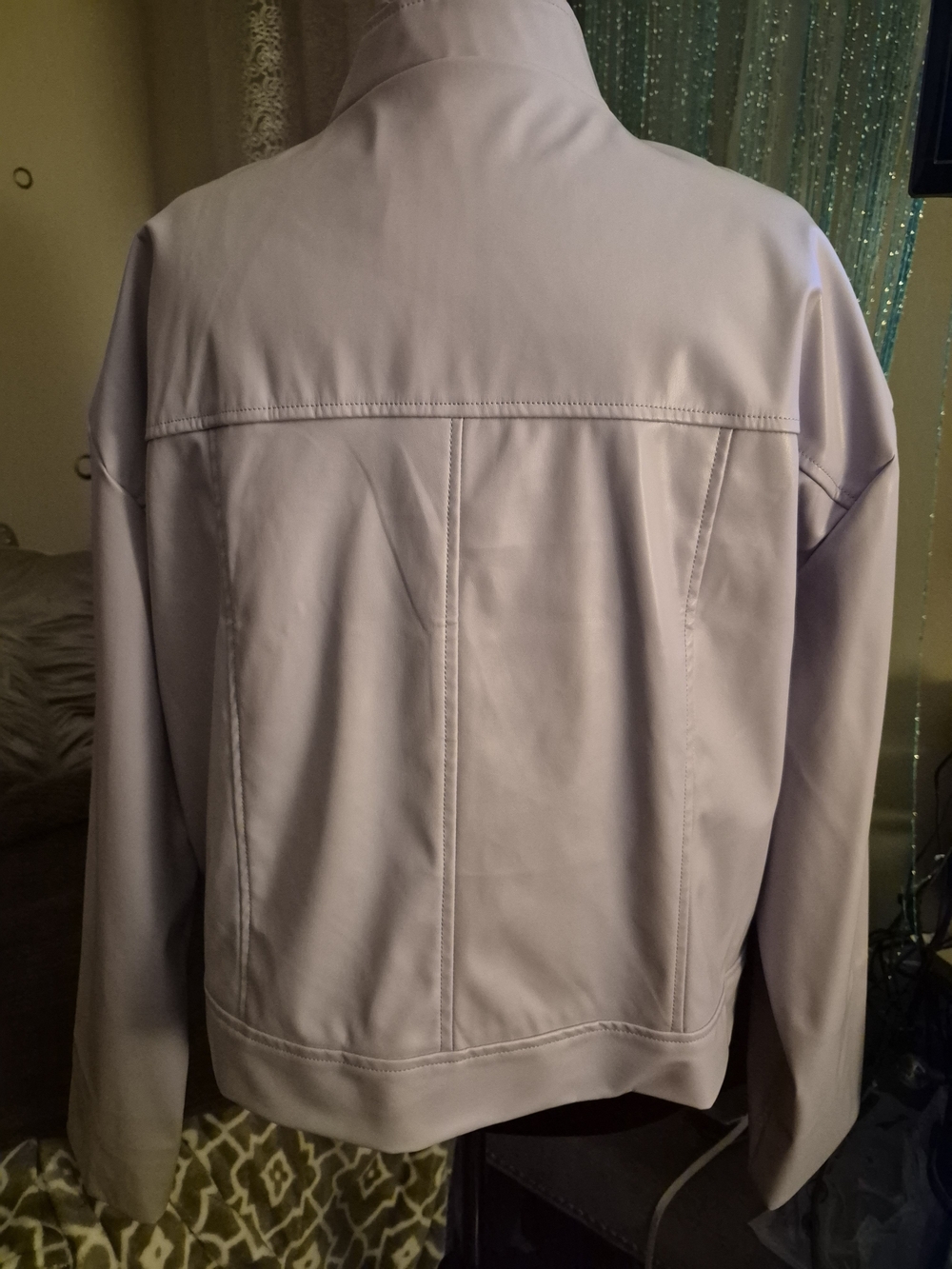 PrettyLittleThing Lilac Faux Leather Jacket